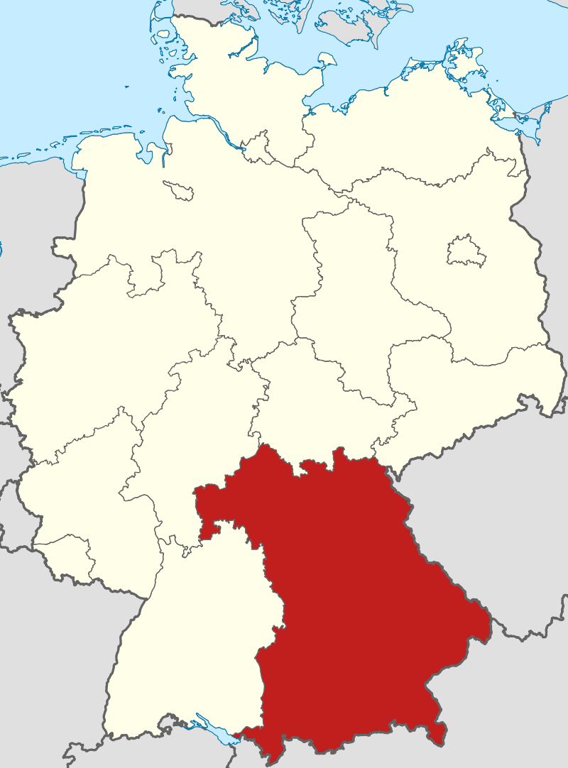 mapa Bayern