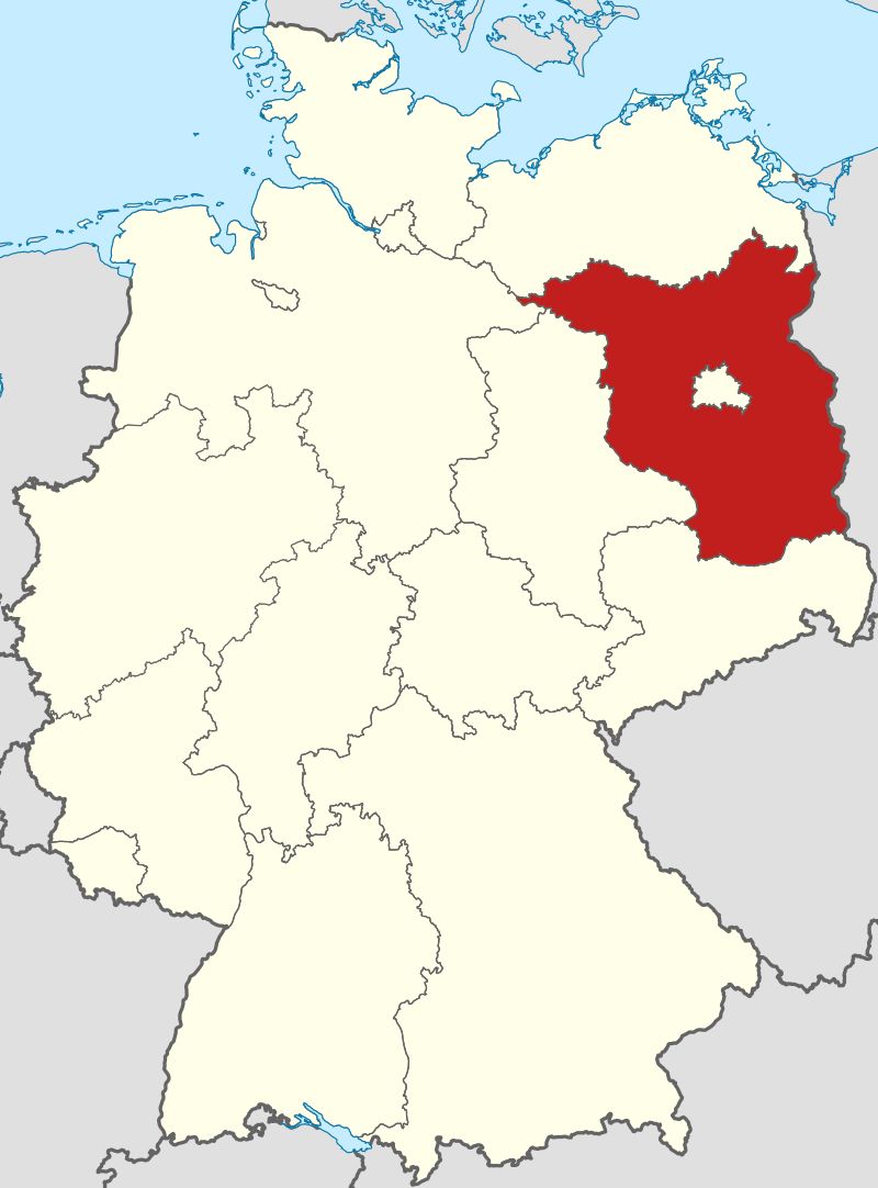 mapa Brandenburg