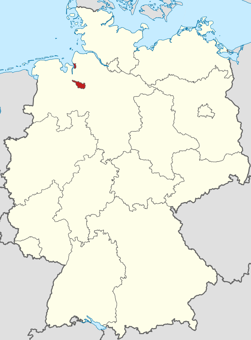 mapa Bremen