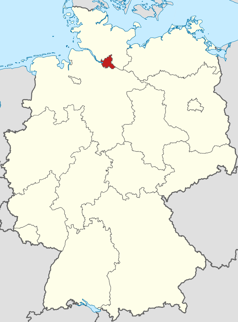 mapa Hamburg
