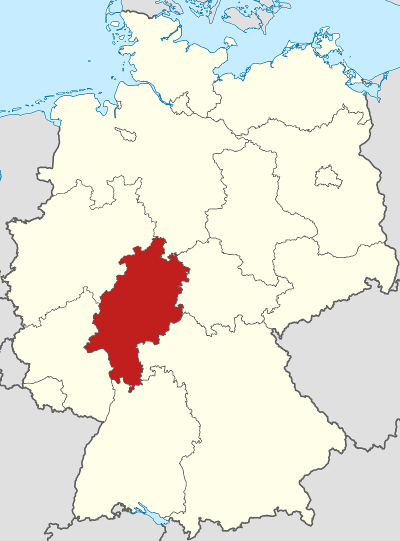mapa Hessen