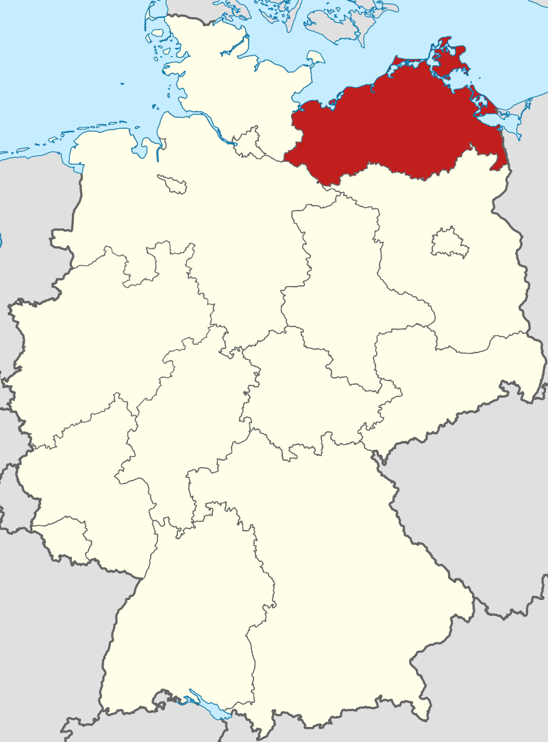 mapa Mecklenburg-Vorpommern