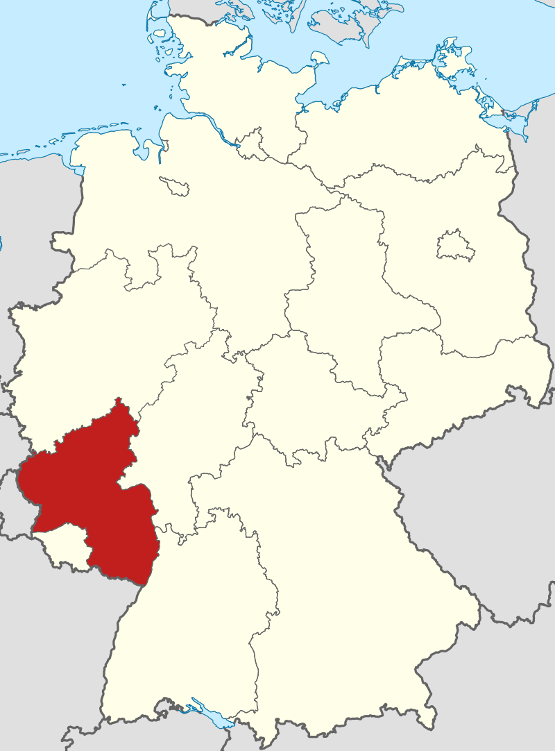 mapa Rheinland-Pfalz