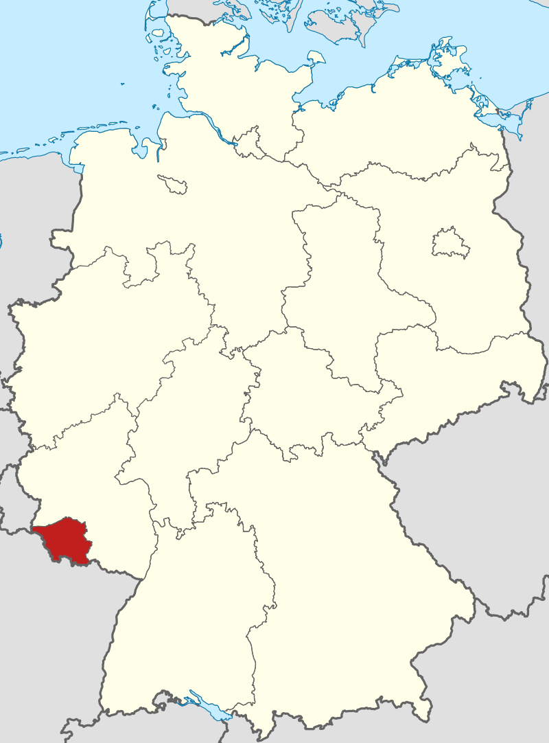 mapa Saarland