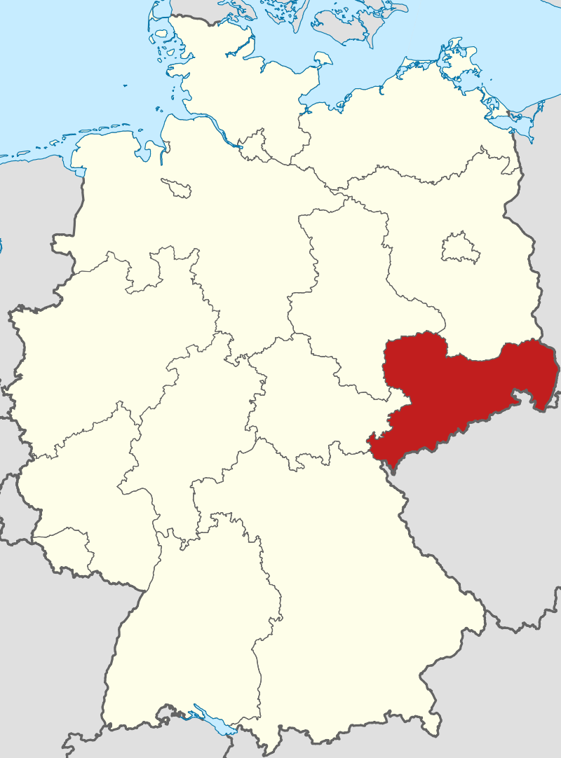 mapa Sachsen